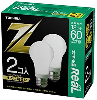 【未使用】【中古】 東芝 ネオボールZリアル 電球形蛍光ランプ ボール電球60ワットタイプ 昼白色 2個パック EFA15EN12-R-2P