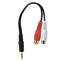 【未使用】【中古】 アクロス AUDIO変換ケーブル 0.1m ステレオミニプラグ3.5mm-RCAジャック×2 AVC138(2)