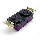【中古】 オヤイデ電気 壁コンセント (ブラック パープル) SWO-XXX B P-U