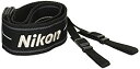 【中古-非常に良い】 Nikon ニコン ネックストラップ 一眼レフ ミラーレス用 45mm幅 ロゴ ワイドデジタルストラップ ブラック 7054
