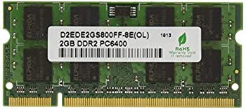 【中古-非常に良い】 グリーンハウス ノート用 PC2-6400 200pin DDR2 SDRAM SO-DIMM 2GB GH-DW800-2GBZ