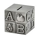 【中古】【輸入品・未使用】Pewter Brush Finish Alphabet Block Baby Bank by Creative Gifts