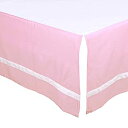 【中古】【輸入品・未使用】Pink Tailored Crib Dust Ruffle with White Stripe by The Peanut Shell by The Peanut Shell