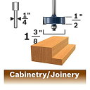 【中古】【輸入品 未使用】Bosch 85614M 1-1/2-Inch Diameter 1/2-Inch Cut Carbide Tipped Rabbeting Router Bit 1/4-Inch Shank With Bearing by BOSCH