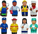 【中古】【輸入品・未使用】Get Ready Kids 620?5?%ダブルクォーテ%多文化Career Figures %カンマ% Set of 8?( 8個パック)(2)