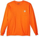 【中古】【輸入品・未使用】Carhartt メンズ 作業服 ミッドウェイトジャージ ポケット 長袖Tシャツ K126 US サイズ: Medium カラー: グ...