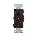 【中古】【輸入品・未使用】Eaton TR274B 15 Amp 120V 5-15 3-Wire Combination Receptacle & Toggle Switch%カンマ% Brown by Eaton(2)