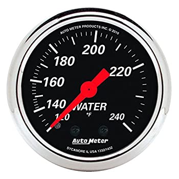【中古】【輸入品 未使用】AUTO METER 1432 デザイナー ブラック 機械式 水温計