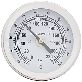 yÁzyAiEgpzPIC Gauge B2B2-HH Stainless Steel Bimetal Thermometer with Recalibration Screw%J}% 90 Back Angle Type%J}% 2 Dial Size%J}% 2-1/2 Stem