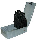 【中古】【輸入品 未使用】Drill America DWD21J-LH-SET Qualtech 21 Piece High-Speed Steel Jobber Length Drill Bit Set in Metal Case カンマ Black Oxide Finish カンマ R