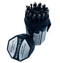 【中古】【輸入品 未使用】Drill America DWD29J-PC Qualtech 29 Piece High-Speed Steel Jobber Length Drill Bit Set in Plastic Case カンマ Black Oxide Finish カンマ Rou