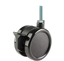【中古】【輸入品・未使用】Twin Wheel Caster Solutions TWUN-75U-T03-BK-B 3 Diameter Nylon Whee...