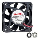 【中古】【輸入品・未使用】Wathai 60x60x15mm 60mm 12V デュアルボール 2ピン 高速 DC エキゾースト冷却ファン