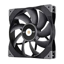 【中古】【輸入品・未使用】Thermaltake TOUGHFAN 14 ブラック PWM 500~2000rpm 制御 高静圧 140mm 円形ラジエーターファン 防振マウントシステム冷却付き (1 ファンパック)(2)