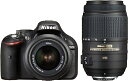 【未使用】【中古】Nikon デジタル一眼レフカメラ D5200 ダブルズームキット AF-S DX NIKKOR 18-55mm f/3.5-5.6G VR/ AF-S DX NIKKOR 55-300mm f/4.5-5.6G ED VR ブ