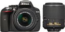 【中古-非常に良い】Nikon デジタル一眼レフカメラ D5300 ダブルズームキット2 ブラック