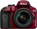 【中古-非常に良い】Nikon デジタル一眼レフカメラ D3400 AF-P 18-55 VR レンズキット レッド D3400LKRD
