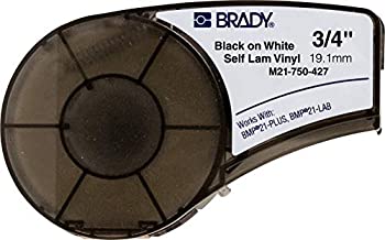 【中古】【輸入品・未使用】Brady M21-750-427 14' Length%カンマ% 0.75 Width%カンマ% B-427 Self-Laminating Vinyl%カンマ% Black On White/Translucent Color BMP 21 Mobile Print
