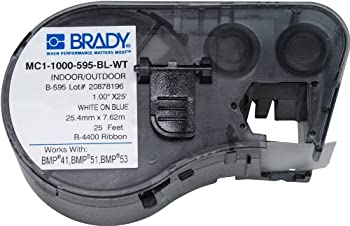 【中古】【輸入品・未使用】Brady MC1-1000-595-BL-WT Labels for BMP53/BMP51 Printers by Brady