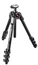 【中古】【輸入品・未使用】Manfrotto 055 カーボンファイバー 4セクション三脚 水平柱付き (MT055CXPRO4) ブラック