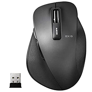 【中古】【輸入品・未使用】エレコム ワイヤレスマウス 静音 握りの極み Mサイズ 5ボタン ブラック M-XGM10DBSBK