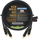 【中古】【輸入品・未使用】WORLDS BEST CABLES 4フィート RCAケーブルペア - Canare L-4E6S スタークアッド オーディオ相互接...
