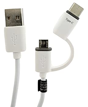 【中古】【輸入品・未使用】エアージェイ 2in1 TypeCケーブル/microUSB 変換 急速充電・同期 Android/USB/TypeC対応 1m ホワイトUKJ-MC100 WH