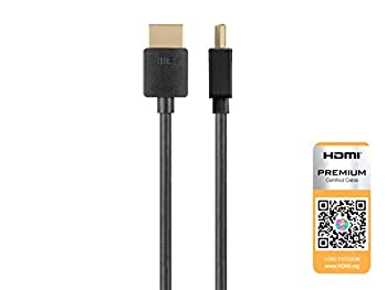 【中古】【輸入品・未使用】Monoprice 高速HDMIケーブル - 5フィート - ブラック | 認定プレミアム 4K@60Hz HDR 18Gbps、36AWG、YUV 4:4:4 - ウルトラスリムシリーズ 【中古】【輸入品・未使用】Monoprice 高速HDMIケーブル - 5フィート - ブラック | 認定プレミアム 4K@60Hz HDR 18Gbps、36AWG、YUV 4:4:4 - ウルトラスリムシリーズ