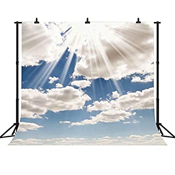 【中古】【輸入品・未使用】FHバックドロップ10?x 10ftブルースカイホワイトクラウドSunrise写真背景Nature Landscapeアウトドア旅行写真Studio小道具fh135