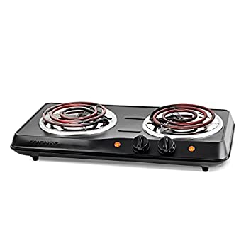 yÁzyAiEgpzElectric Double Coil Burner 6 Inch Hot Plate with Fire Resistant Metal Housing and Adjustable Temperature Control%J}% 1700 Watts%J}%