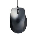 【中古】【輸入品・未使用】エレコム BlueLEDマウス 有線 静音5ボタン サイドラバー 2000dpi ブラック M-BL28UBSBK