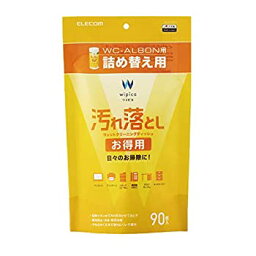 【中古】【輸入品・未使用】エレコム ウェットティッシュ クリーナー 90枚入り つめかえ用 汚れ落とし お得用 日本製 WC-AL90SPN