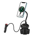 【中古】【輸入品・未使用】WALOTAR カップ電話ホルダー ワイヤレス車載充電器マウント 自動クランピング 10W Qi 急速充電 ユニバーサル調節可能な通気...
