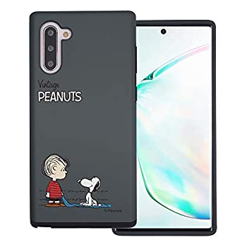 【中古】【輸入品・未使用】Galaxy Note10 Plus ケース と互換性があります Peanuts Snoopy ピーナッツ スヌーピー ダブル バンパー ケース デュアルレイヤー 【 ギャラクシ