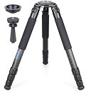 【中古】【輸入品・未使用】大型 カーボン三脚 40mm パイプ径 4段 ナットロック式 ボウル3脚 ARTCISE 軽量 頑丈 10層カーボンファイバー 耐荷重...