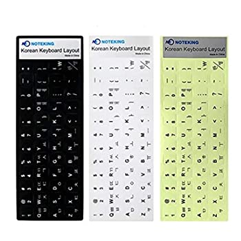 【中古】【輸入品・未使用】NOTEKING 韓国語/英語 3EA キーボードステッカー ブラックホワイト蛍光文字 ノートパソコン MacBook Air/Pro デスクトップPCコンピュータキーボ 【中古】【輸入品・未使用】NOTEKING 韓国語/英語 3EA キーボードステッカー ブラックホワイト蛍光文字 ノートパソコン MacBook Air/Pro デスクトップPCコンピュータキーボ