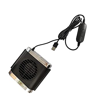 【中古】【輸入品・未使用】サンパーシー 車用 扇風機 汎用 ヘッドレスト装着型 USB給電 軽量 コンパクト (ブラック) [並行輸入品]