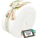 【中古】【輸入品・未使用】Moda Bella Solids White Bleached 9900-98 Jelly Roll%カンマ% 40 2.5x44-inch Cotton Fabric Strips by moda