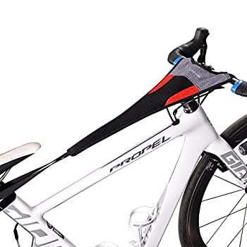 【中古】【輸入品・未使用】RockBros 自転車トレーナー スウェットネット フレームガード 汗を吸収 ブラック レッド