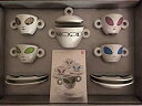 yÁzyAiEgpzC[ A[gRNVILLY Art Collection (David Byrne - Alien Cups) Espresso 4 cup set + 1 sugar bowl - GXvb\4JbvZbg+