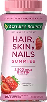 【中古】【輸入品 未使用】Natures Bounty Optimal Solutions Hair カンマ Skin and Nails Gummies カンマ 80 Count 海外直送品