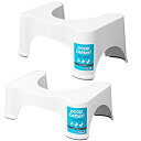 【中古】【輸入品・未使用】Squatty Potty スクワティポティーオリジナル トイレ洋式トイレ用足置き台 約18cm & 約23cm ホワイト 2サイズセ...