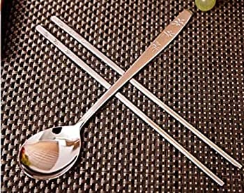 yÁzyAiEgpz[KITSM SENSE] XeXX`[Xv[Ɣ1Zbg / Stainless Steel Spoon and Chopsticks 1Set / [tp^[/Leaf pattern/H/tabl