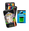 【中古】【輸入品・未使用】Prismacolor Premier Soft Core Colored Pencil%カンマ% Set of 24 Assorted Colors (3597T) + Prismacolor Scholar Colored Pencil Sharpener (177