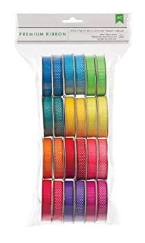 šۡ͢ʡ̤ѡAmerican Crafts Value ѥå Ribbon - Neon Grosgrain - 24 Spools 24731