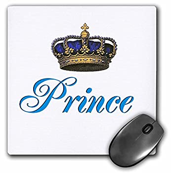 【中古】【輸入品・未使用】3drose Princeロイヤルブルー筆記体スクリプトテキストwith Fancy Majestic Crown潜在的なパーツの楽しいカップルギフトマウスパッド(MP 112874?