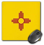【中古】【輸入品・未使用】新しいメキシコの国旗???USA???Red Sun Symbol of the Ziaの8?× 8インチ(イエロー???マウスパッドMP _ 158391?_ 1?)