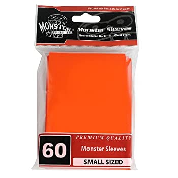 【中古】【輸入品 未使用】Sleeves - Monster Protector Sleeves - Smaller Size Gloss Finish - ORANGE (Fits Yugioh and Other Smaller Sized Gaming 並行輸入品