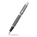 【中古】【輸入品・未使用】Sheaffer 300、メタリックグレー、クロームプレートトリム、万年筆：ミディアムペン先 (E0932953)