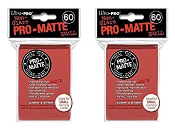 【中古】【輸入品 未使用】120 Ultra Pro Red SMALL PRO-MATTE Deck Protectors Sleeves Colors Yugioh Vanguard 2 Packs of 60